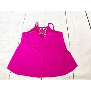 BECCA Tankini Bathing Suit Top Size 1X
